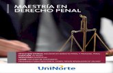 Brochure Derecho Penal - UniNortepostgrado.uninorte.edu.py/.../2017/08/brochure-derecho-penal.pdf · valores fundamentales del ser humano que les permitan actuar como operadores jurídicos