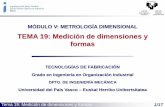 TEMA 19: Medición de dimensiones y formas - ehu.eusehu.eus/manufacturing/docencia/1023_ca.pdf · Tema 19: Medición de dimensiones y formas 3/17 1. Medición de longitudes y ángulos