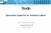 Educación Superior en América Latina · Guatemala, Honduras y Nicaragua, Documento Base –CRES (2008) América Latina: Instituciones de Educación Superior Fuente: J.J. Brunner,
