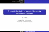 El modelo Ordinal y el modelo Multinomial - UC3Mricmora/miccua/materials/S13T31_Spanish_handou… · Ejemplos de modelos ordinales Cali cación de crédito, ... En algunos casos,