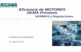 NEMA PREMIUM MOTORS - canena.org · basan en las normas de NEMAnormas de NEMA Sección de Motores y Generadores. AgendaAgenda zAhorro potencial en Motores Industriales zNormas y Regulaciones
