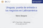 Uruguay: puerta de entrada a los negocios en … Oficiales/WTC Bloom… · No existen controles de capitales ... 28 Uruguay 32 Chile Ranking Country 1 Hong Kong ... 12 Paraguay 13