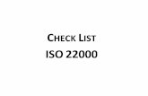 CHECK LIST - Georgius' Blog | Si lo deseas, no es un … · Check List con ISO 22000 (Punto 7, salvo 7.1 y 7.2 referente a prerrequisitos) (Punto 7.10) 7.10.1 7.10.2. Evaluación