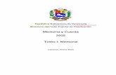 República Bolivariana de Venezuela - Lucha contra la ... · de los objetivos del Plan operativo Anual con los objetivos del Plan de la Patria. Desarrollo de los primeros planes sectoriales