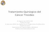Congreso Nicaragua: Tratamiento quirúrgico del cáncer Tiroideonucleus.iaea.org/.../Tratamiento_del_cancer_tiroideo_final.pdf · Tumor ≤2 cm limitado a la tiroides : T1a . Tumor