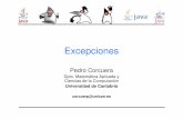 Universidad de Cantabria - personales.unican.espersonales.unican.es/corcuerp/Java/Slides/Exceptions.pdf · Separación del código de manejo de errores en Java • Excepciones permiten