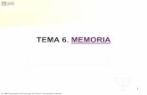 TEMA 6. MEMORIA -  · • Fases-etapas de la memoria: (Modelo de ... almacenamiento a largo plazo. • Cerebelo: memoria no declarativa, ... Clases de memoria a largo plazo Explicita