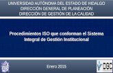 Presentación de PowerPoint - UAEH · Enero 2015 1. Procedimiento de Control de Documentos Requisito 4.2.3 de la norma ISO 9001:2008, establece las bases para elaborar, mantener y