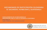 MECANISMOS DE PARTICIPACIÓN CIUDADANA EL …€¦ · mecanismos de participaciÓn ciudadana el salvador, honduras y guatemala fortalecimiento de los mecanismos de participaciÓn