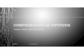 COMPROBACIÓN DE HIPÓTESIS · PRUEBA DE HIPÓTESIS Una hipótesis se la comprueba en base de los datos observados de una investigación ... CONTRASTE BILATERAL O CONTRASTE DE DOS