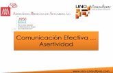 Comunicación Efectiva … Asertividadama.org.mx/Extras/Documentos/Publicaciones/... · Comunicación Efectiva … ASERTIVIDAD o Percepción de convicciones o Análisis Transaccional