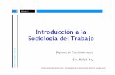 Introducción a la Sociología del Trabajo - ONSC · •Objetivo Adquirir una mirada profunda y crítica de los fenómenos organizacionales, a partir de líneas de discusión y análisis