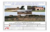AYUNTAMIENTO DE RIOPAR - dipualba.es Mem Inf/Doc1 MI.pdf · Riopar, recaen en el municipio según la legislación urbanística de la Junta de Comunidades de Castilla – La Mancha.
