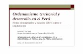 Ordenamiento territorial y desarrollo en el Perú · territorial ambiental en todo el país, y se constituye la Comisión Nacional para el Ordenamiento Territorial Ambiental Ley Nº