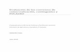 Evaluación de los convenios de comercialización ... · Evaluación de los convenios de comercialización, ... Gráfica 16 Costos y beneficios del contingente, convenio y FOCAGRO