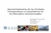 Aprovechamiento de las Ventajas Comparativas y ... · Aprovechamiento de las Ventajas Comparativas y Competitivas en los Mercados Internacionales. La Teoría de la Ventaja Comparativa
