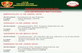PROGRAMA DE FESTEJOS LXVI ANIVERSARIO … · Actividad : Ceremonia Jura de la Bandera Hora : 09:00 Participan : Batallón de Cadetes ... PROGRAMA CENTRAL 1. Honores de Bienvenida