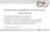 Emulsiones Lipídicas en Nutrición Parenteral - …sunut.org.uy/wp-content/uploads/2015/12/15.50-Fernando-Rusi-AZUL... · ¿Por qué utilizar lípidos parenterales? • Debido a