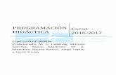 PROGRAMACIÓN Curso DIDÁCTICA 2016-2017conservatoriodehuelva.es/.../Programacion-Violin16-17.pdf · Profesorado: M. C. Calabuig, Manuel Darriba, María Martínez, M. Á. Martínez,