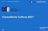 Consultoria Cultura 2017 · dgcec - icec servei de desenvolupament empresarial (sde) modalitats 1. consultoria cultura diagnosi 2. consultoria cultura preferent internacionalitzaciÓ
