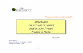 Costes Cítricos Huelva-Resumen · diseñado para introducirlos y obtener la rentabilidad final de las ... que no puede entrar en el mercado del fresco. Previsiones de cambio de cultivo