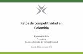 Retos de competitividad en Colombia - compite.com.co · Retos de competitividad en Colombia ... Los ingresos petroleros incluyen el impuesto de renta y CREE de las empresas petroleras