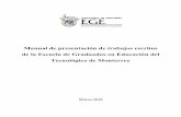 Manual de presentación de trabajos escritos de la …primarias.cetechihuahua.gob.mx/upn/manuales/apa.pdf · Manual de Presentación de Trabajos Escritos EGE - Tecnológico de Monterrey