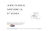 APUNTES MÚSICA 1º ESO - iesnestoralmendros.esºESO2013.pdf · Escala de 7 notas, muy usada en el Flamenco y en la música árabe. C.) La armonía: La armonía tiene como función