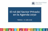 El rol del Sector Privado en la Agenda 2030 - … Palmira... · El rol del Sector Privado en la Agenda 2030 Palmira –21 Julio 2016. Empresas y Crecimiento Económico Las empresas