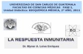 UNIVERSIDAD DE SAN CARLOS DE GUATEMALA FACULTAD DE ... · Clases de Linfocitos. ... Inmunidad pasiva para el feto a través de la vía transplacentaria. ... IgE Papel principal en