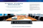 Extron - Cable Cubby Series/2 · excelencia de la industria AV para conectividad AV en mesas ... de montaje en mueble y sofisticadas están disponibles en cuatro tamaños y combinan