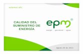 Agosto 29 de 2013 - EPM Calidad del Servicio y... · 115 kV 44 kV 13.2 kV GENERALIDADES SDL SDL STR STN 230 kV STN 500 kV SISTEMA ELÉCTRICO NACIONAL. ... protecciones. En primer