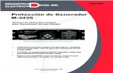 Protección de Generador M‑3425 - beckwithelectric.com · Protección de Generador . M‑3425. Sistema de protección Integral . para Generadores de todo tamaño. Unidad mostrada