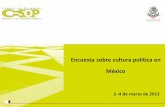 Encuesta sobre cultura política en México - …€¦ · Encuesta sobre cultura ... ¿Cree usted que México vive o ... “El voto es la única manera que las personas como usted
