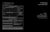 Manual de Usuario - Daewoo Electronics México€¦ · manual de usuario modelos: refrigerador antes de conectar por primera vez su refrigerador lea cuidadosamente este manual dfr-44520g