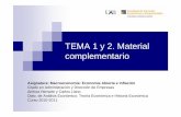 TEMA 1 y 2. Material complementario - uam.es · TEMA 1 y 2. Material complementario Asignatura: Macroeconomía: Economía Abierta e Inflación Grado en Administración y Dirección