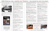 Y:ClientesCRDOFeria 2014DipticoFJ2014 · 19:00 h. Entrega de Placas a Establecimientos "Ami- gos del jamón de Teruel" en la Carpa de la Glorieta. ... Patio del Colegio Miguel Vallés.