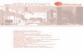 ADQUISICIONES - coam.org Files/fundacion/biblioteca/catalogo/docs... · Ciencias de la Construcción Eduardo Torroja, Madrid / editores: Carmen Andrade... [et al.]. -- Madrid : Instituto