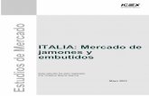 ITALIA: Mercado de jamones y embutidos · Italia con cuotas de mercado del 25,03% en volumen y del 24,02% en valor. ITALIA: MERCADO DE JAMONES Y EMBUTIDOS – AÑO 2003 ... Francia