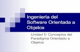 Ingeniería del Software Orientada a Objetosyaqui.mxl.uabc.mx/~molguin/as/IngSoft 5.pdf · Ingeniería del Software Orientada a Objetos Unidad 5: Conceptos del Paradigma Orientado
