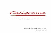 CENTROS EDUCATIVOS 2018-2019 - caligrama.org · Los caligramas son poemas visuales en los que se dibuja ... ¿Cómo vivían los antiguos griegos y romanos? ¿Cómo ... los grupos