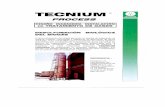 TECNIUM TECNIUM PROCESS DISEÑO … 5255.pdf · desgasificadores, filtros biológicos, unidades UV, oxidadores térmicos, etc. han resuelto numerosos problemas en industrias de química