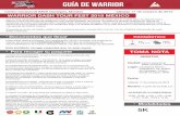 GUIA DE ATLETA WARRIOR DASH EDITABLE - … · guÍa de WARRIOR Centro Vacacional IMSS Oaxtepec, Morelos sábado 17 de octubre de 2015 WARRIOR DASH TOUR FEST 2015 MÉXICO