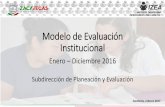 Modelo de Evaluación Institucional - Inicioizea.inea.gob.mx/images/Modelo_de_evaluacion_Institucional/MEI ene... · En el Estado se realiza el MEI a nivel Coordinación de Zona.