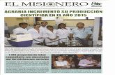 Miércoles 13 de enero de 2016 'Ario X ¡Edición 5801 ...190.214.49.249/web/el_misionero/MISIONERO_580_13_enero_2016.pdf · Ecuador, la participación estudiantil a través de la