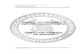 MANUAL DE FUNCIONES Y DESCRIPCION DE …€¦ · Manual de Funciones y Descripción de Puestos Dirección General de Mineria Ministerio de Energia y Minas Guatemala, febrero de 2008