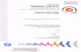 transaltisa.com.petransaltisa.com.pe/website/certificaciones/Certificacion_OHSAS... · Servicios de transporte de concentrado de mineral- Unidad Cerro Lindo, de la empresa minera