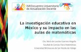 La investigación educativa en México y su impacto en … · • Ambientes de aprendizaje basados en la tecnología ... Presentación y tratamiento de información, Nociones de probabilidad.