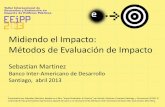 Midiendo el Impacto: Métodos de Evaluación de Impactopubdocs.worldbank.org/pubdocs/publicdoc/2016/5/... · 1 Midiendo el Impacto: Métodos de Evaluación de Impacto Sebastian Martinez