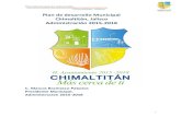 Plan de desarrollo Municipal Chimaltitán, Jalisco ... · Rastros ... Cartera de proyectos municipales ... tratamiento y disposición final de residuos; (d) Mercados y centrales de